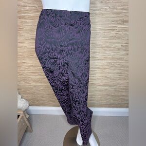 Vintage Black and Purple Printed Pant Size 20W